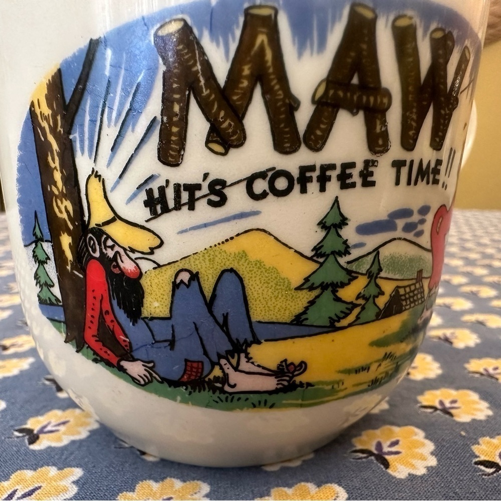 Vintage 1930s MAW PAW COFFEE TIME Mug 8 oz. USA Cabincore - Picture 3 of 9